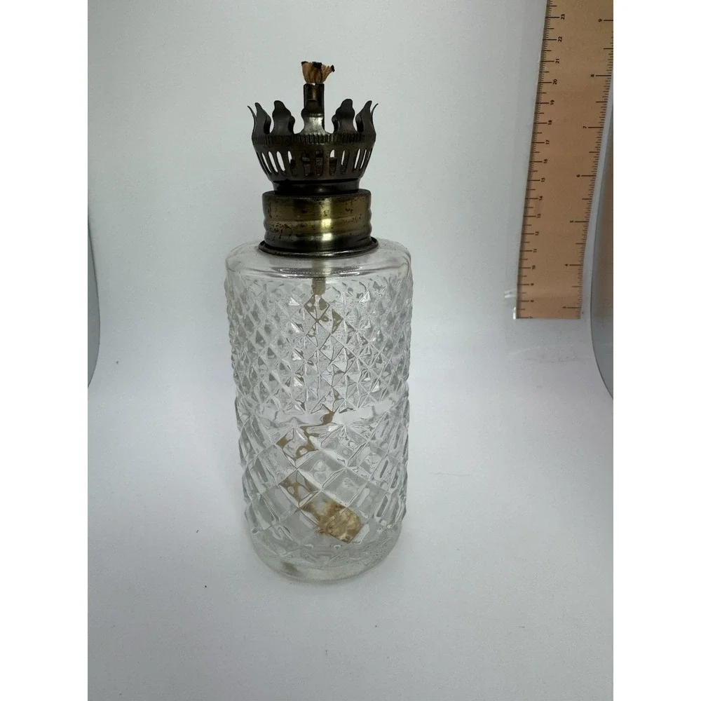 Vtg 1985 Austrian Lamplight Farms Crystal Glass Oil Lamps 6